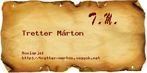Tretter Márton névjegykártya